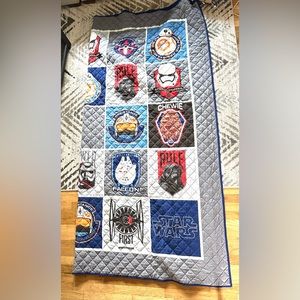 Disney Star Wars Quilted Blanket 86 X 88 Rare